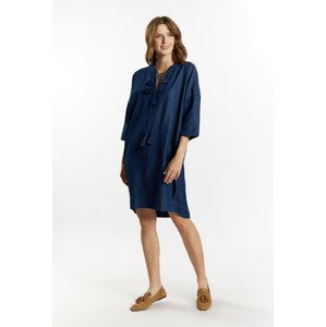 Monnari Šaty Džínsové šaty s vreckami Námornícka modrá L/XL