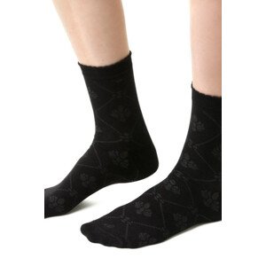 Dámske vzorované ponožky 099 černá 38-40