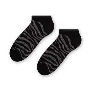 Dámske ponožky COMET lurexom 066 černá/stříbrná 35-37