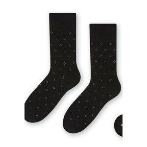 Ponožky k obleku - so vzorom 056 černá 42-44