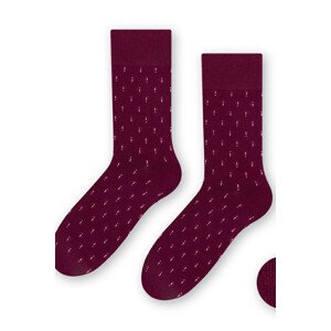 Ponožky k obleku - so vzorom 056 kaštanové 42-44