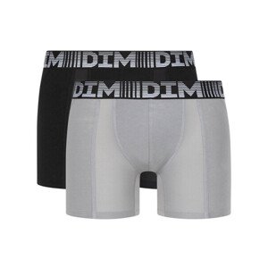 Pánske športové boxerky 2 ks DIM 3D FLEX AIR LONG BOXER 2x - DIM - šedá XL