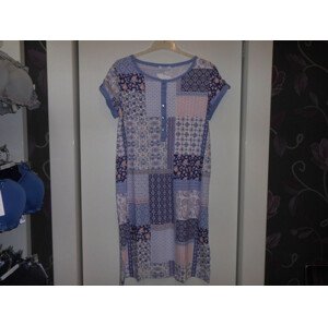 Dámska nočná košeľa 3096 -Vamp S modrá-vzor