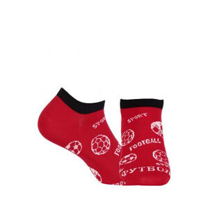 Pánske členkové ponožky Wola W91.150 Mundial červená/červená 45-47
