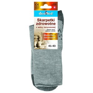 Zdravotné ponožky MEDIC DEO SilverWool - JJW DEOMED šedá 38-40