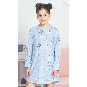 Detská nočná košeľa s dlhým rukávom Kitty svetlo modrá 15 - 16