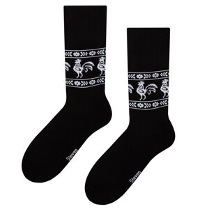 Pánske ponožky folk 056 BLACK\RED 42-44