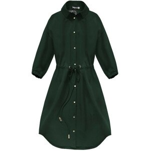 Tmavo zelené dámske šaty s vreckami (133ART) zielony XS (34)