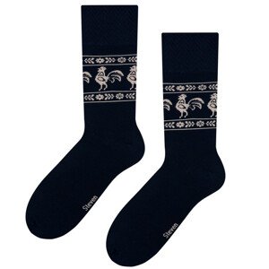 Pánske ponožky folk 056 tmavo modrá 39-42