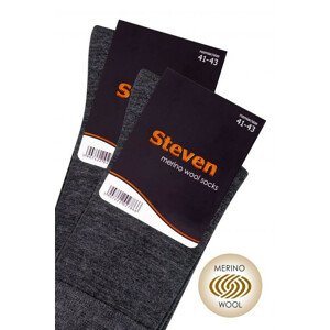 Pánske ponožky Steven Wool art.130 černá 41-43