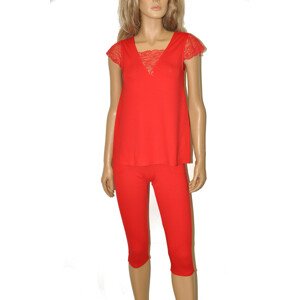 Dámske pyžamo DE LAFENSE Fanny 341 kr / r červená XL