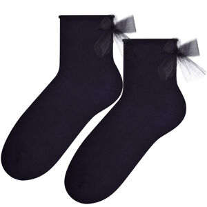 Dámske ponožky s aplikáciou 168 BLACK\RED 35-37