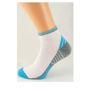 Dámske ponožky s iónmi striebra Bratex Ona Sport 3061 black-navy-grey 39-41