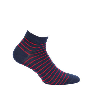 Pánske vzorované členkové ponožky tmavo modrá 45-47
