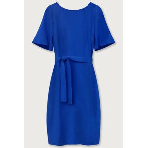 Tužkové šaty v Chrpová farbe s pásikom (313ART) Modrá S (36)
