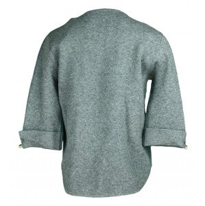 Dámsky sveter na rukávoch zdobený perličkami - Gemini S / M šedá