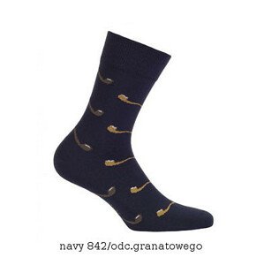 Pánske ponožky Wola Perfect Man vzorované W 94N03 Casual Námořnictvo 42-44