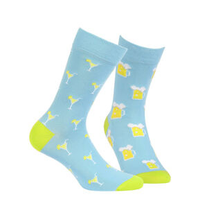 Vzorované ponožky FUNKY modrá 43-46