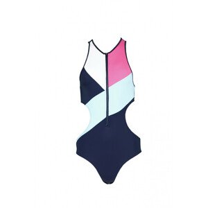Jednodielne plavky UW0UW01429-616 tmavomodrá - Tommy Hilfiger S tm.modrá / ružová