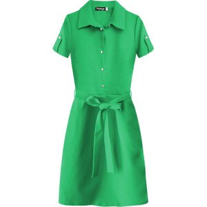 Zelené dámske šaty s golierom (437ART) zelená 46