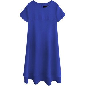 Trapézové šaty v Chrpová farbe (436ART) niebieski M (38)