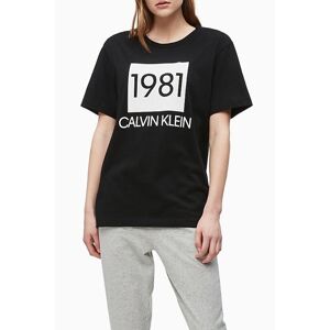 Dámske tričko QS6343E-001černá - Calvin Klein čierna XS