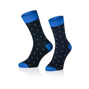 Pánske vzorované ponožky Tak Intenso 1917 tmavo modrá a biela 41-43
