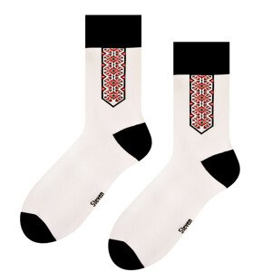 Pánske ponožky FOLK 118 ecru 43-46