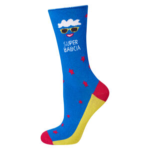 Netlačící unisex ponožky SOXO Good Stuff 3139 błękitny melanż 35-40