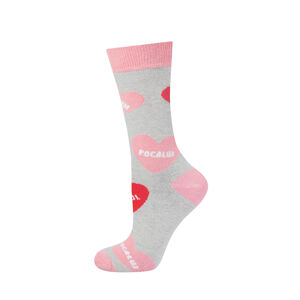 Dámske valentínske ponožky SOXO 3139 šedá 35-40