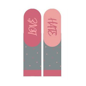 Dámske valentínske ponožky s inštrukciami SOXO 3139 ružová 35-40