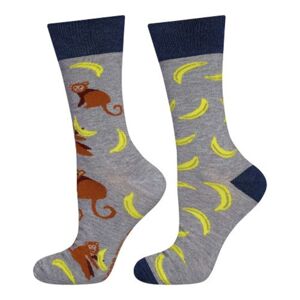 Nepárové ponožky SOXO GOOD STUFF - Banán GREYRED 40-45