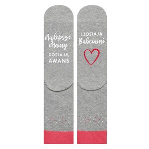 Dámske ponožky SOXO sa životnými radami a návodmi ABS 0043 růžová melanž 35-40