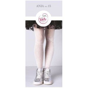 Vzorované pančuchové nohavice ANIA W.15 bianco 152-158