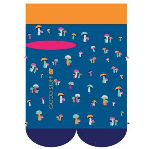 Ponožky SOXO GOOD STUFF - Hríby Modrá 35-40