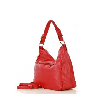 Dámska prírodné kožená taška model 140754 - Mazzini UNI červená