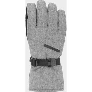 Pánske lyžiarske rukavice 4F REM254 Šedé šedá 10-10.5(XL)