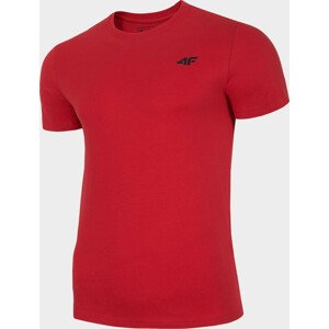 Pánske bavlnené tričko 4F TSM300 Červené červená 3XL