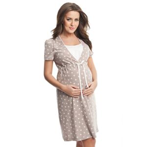 Dojčiace a tehotenská nočná košeľa Beáta béžová Béžová XXL
