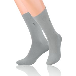 Hladké pánske ponožky s jemným vzorom 056 šedá 45-47