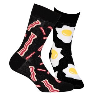 Vzorované ponožky FUNKY čierna 30-34