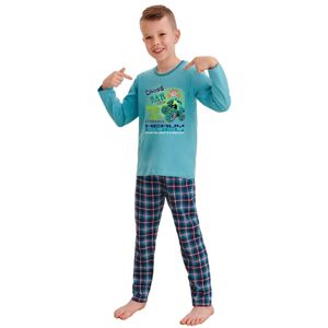 Chlapčenskú pyžamo Leo cross power modrej modrá 92