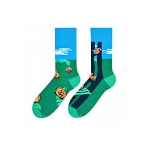 Pánske vzorované nepárové ponožky More 079 světle zelená 43-46