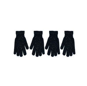 Dámske rukavice RAK R-067 čierna melanž 21 CM