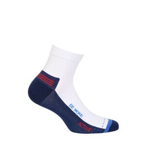 Pánske vzorované ponožky SPORT bílá 44-46