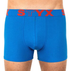 Pánske boxerky Styx športové guma nadrozměr modré (R967) 5XL