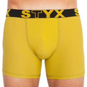 Pánske boxerky Styx long športové guma zelenožlté (U1065) XXL