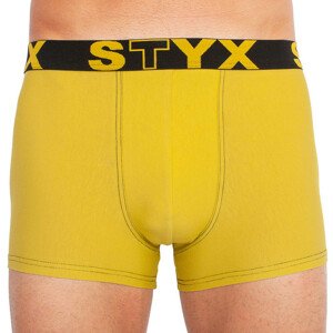 Pánske boxerky Styx športové guma zelenožlté (G1065) XL