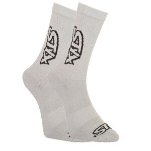 Ponožky Styx vysoké šedej s čiernym logom (HV1062) 43-45