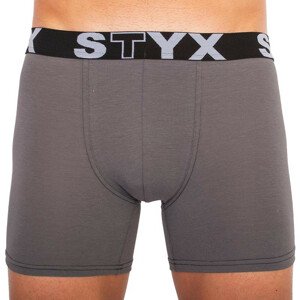 Pánske boxerky Styx long športové guma tmavo šedé (U1063) XXL